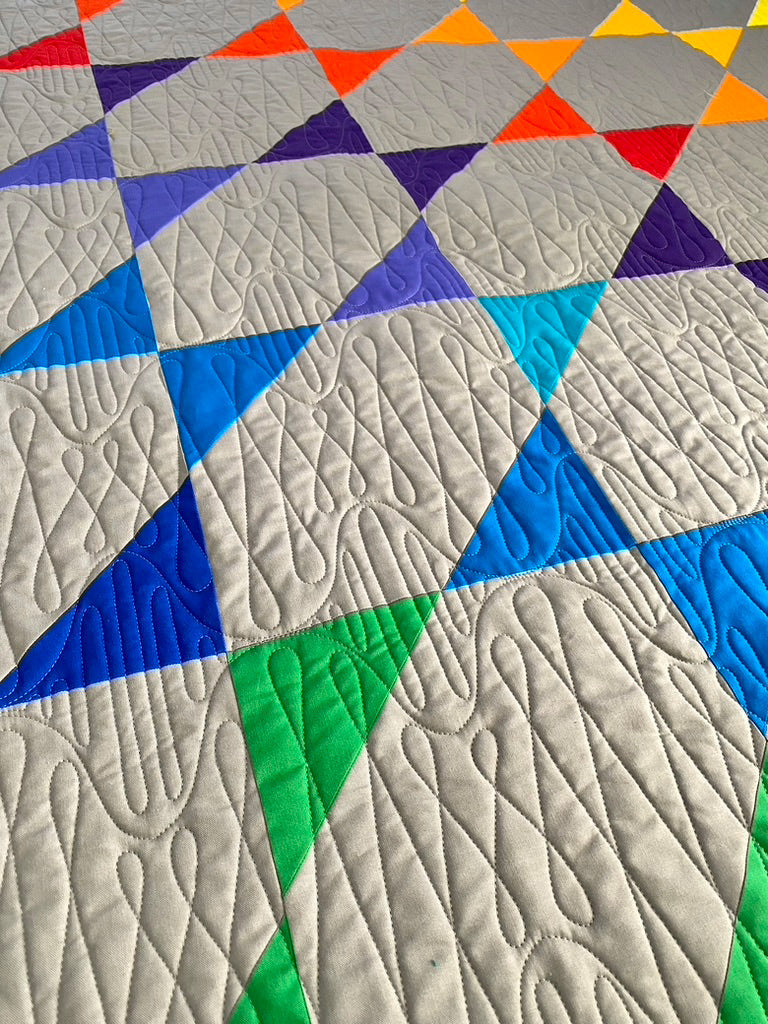 Anna B at Home Hexi Quilt Closeup