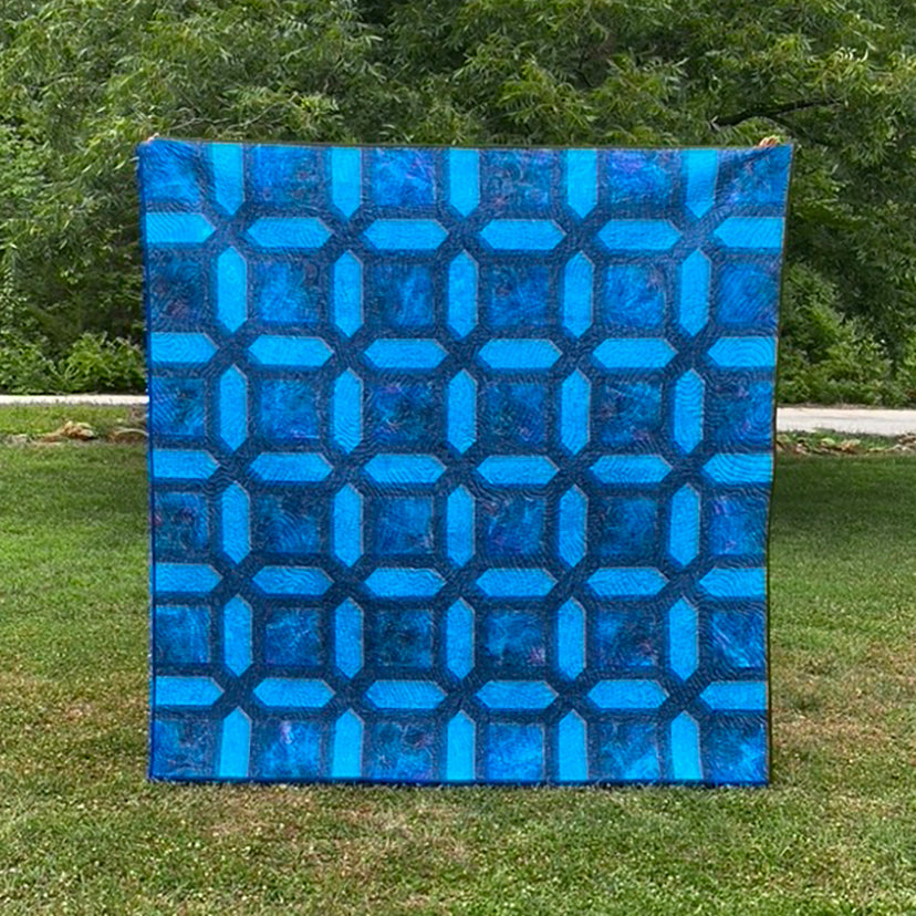 Anna B at Home Jeweled Lattice Blue
