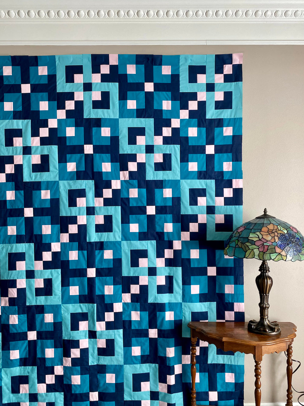 Anna B at Home Tonganoxie Quilt Hanging on Wall